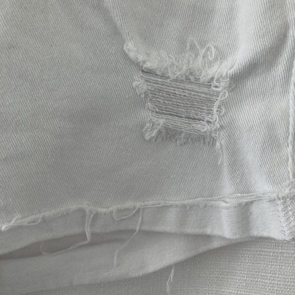 STS Blue Short Shorts Denim White Cutoffs Womens Size 24 Distressed - Picture 6 of 8
